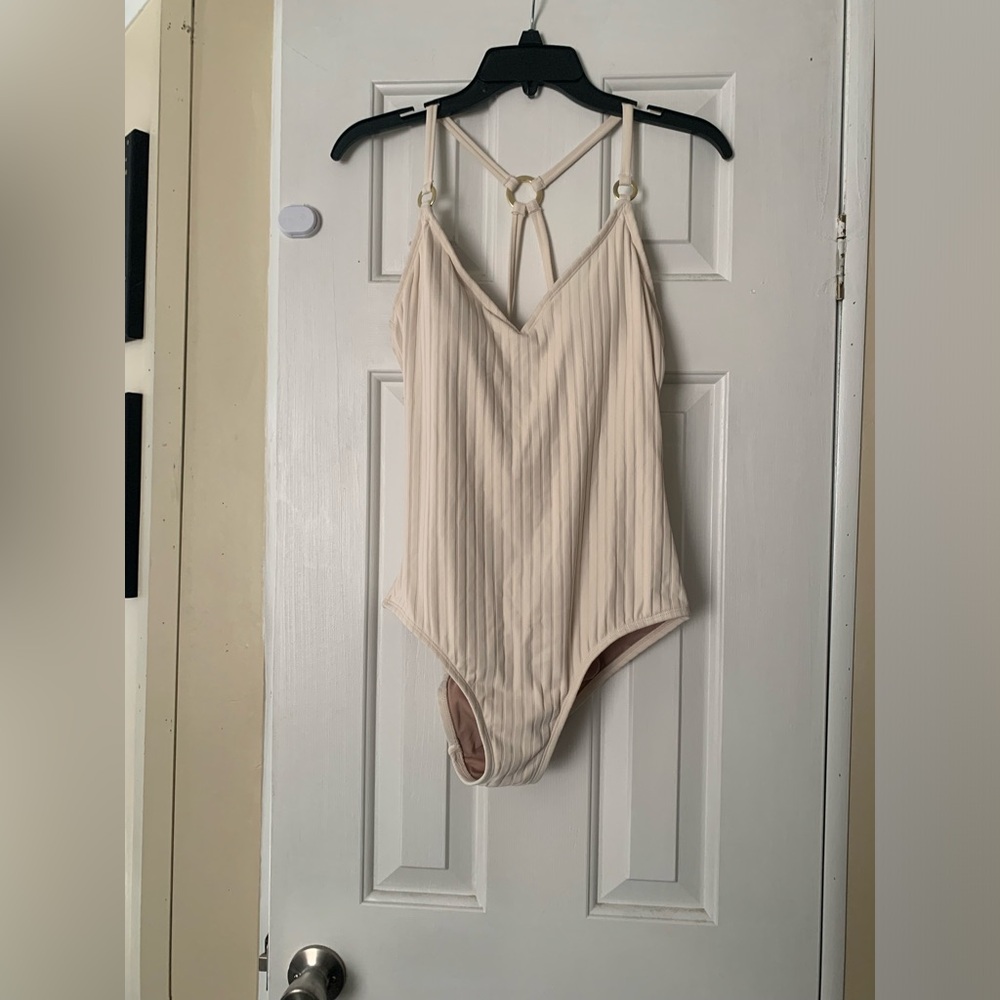 Cream Colored One Piece Swimsuit